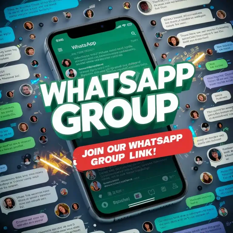 User navigating the WhatsApp app on a phone, highlighting the "Groups" tab with various group icons representing different topics, symbolizing the search for WhatsApp groups.