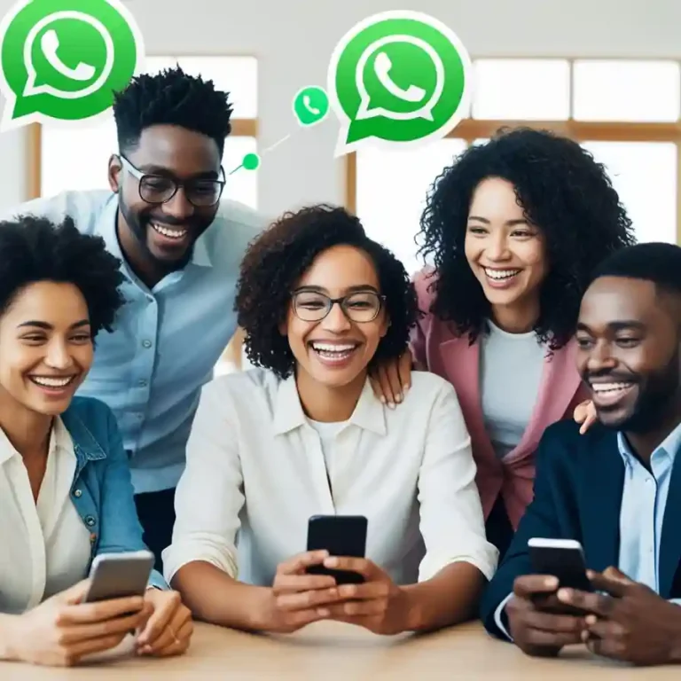 Team using WhatsApp for real-time collaboration and messaging