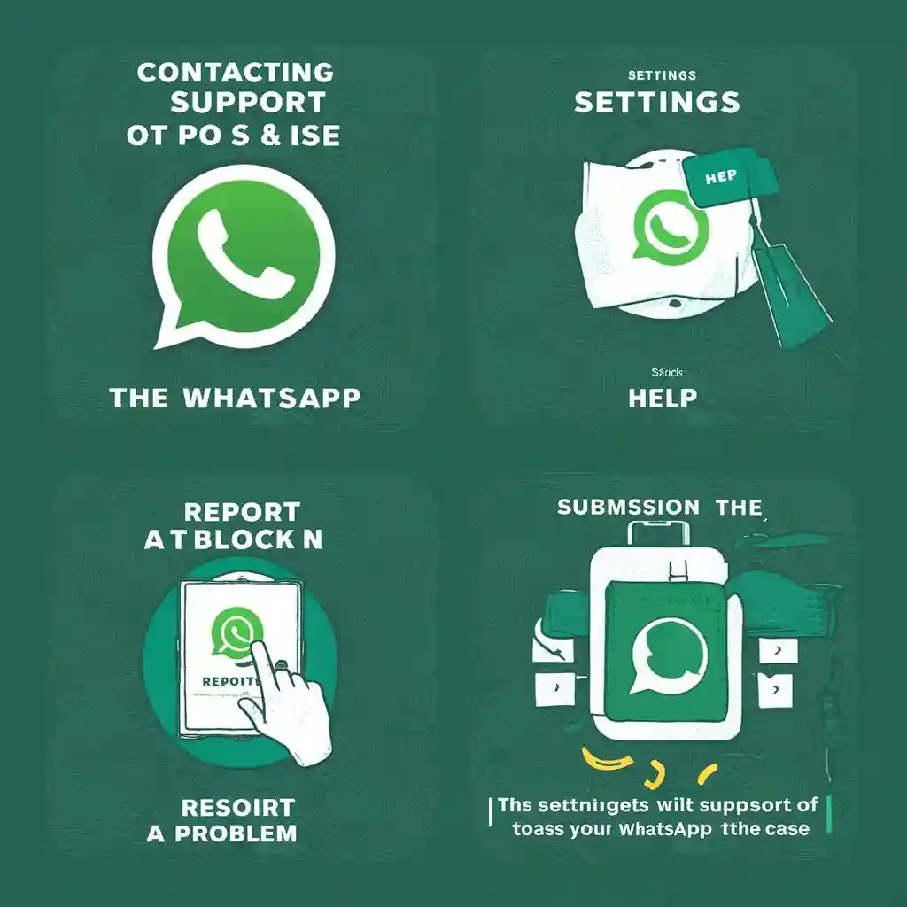 Contact WhatsApp support through settings to resolve block issues.